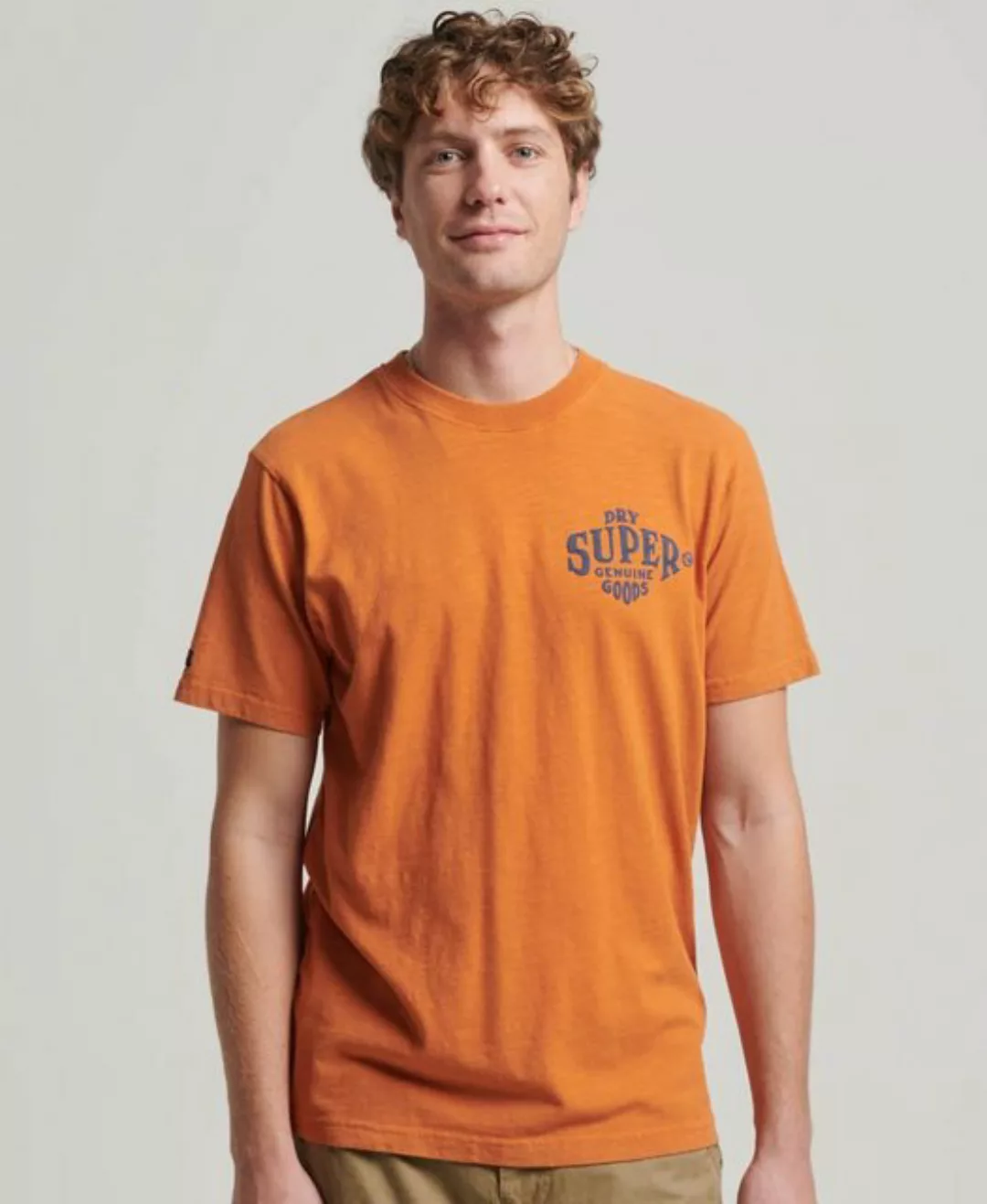 Superdry T-Shirt WORKWEAR SCRIPTED GRAPHIC TEE Denim Co Rust Orange Slub günstig online kaufen