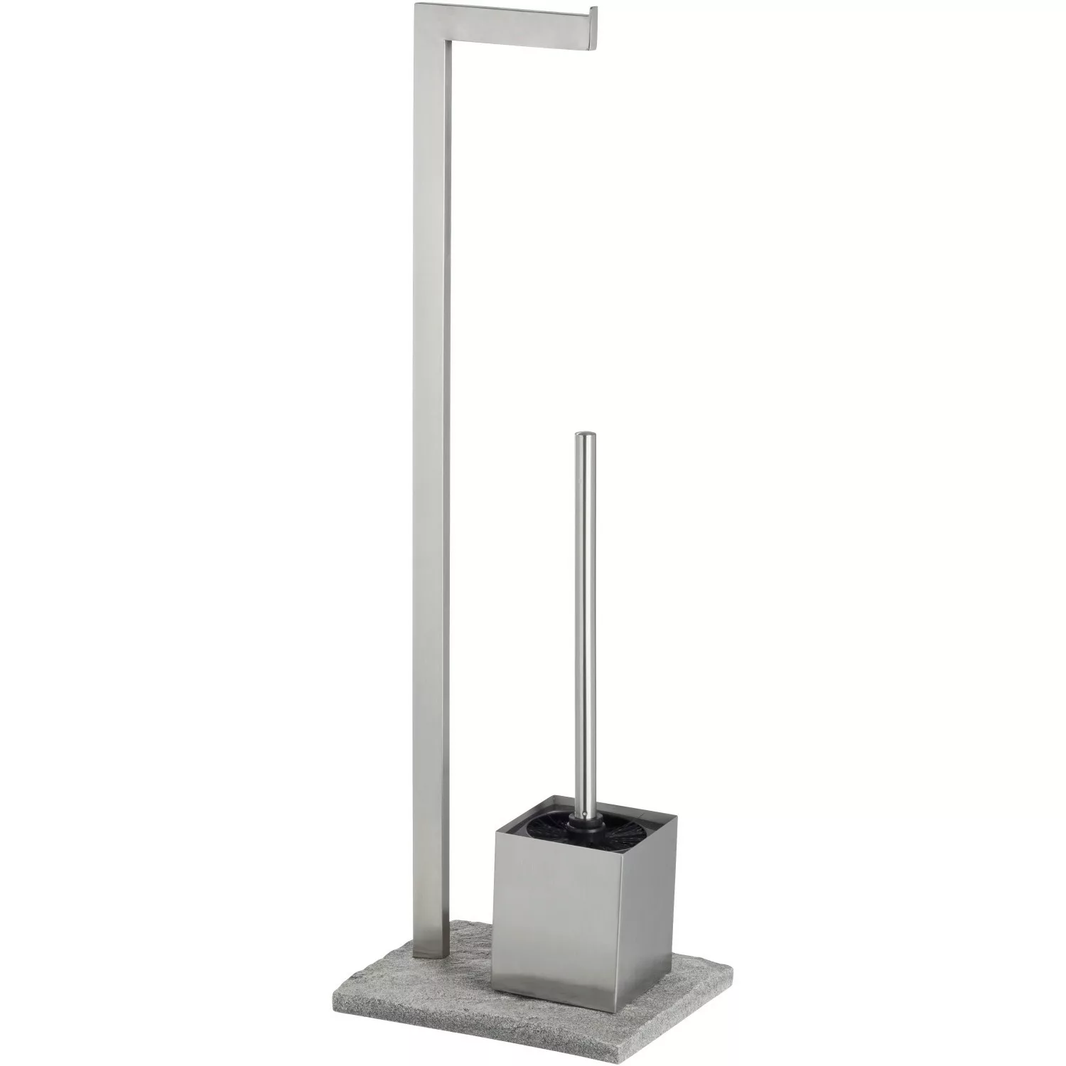 Wenko Stand WC-Garnitur Granit Edelstahl günstig online kaufen