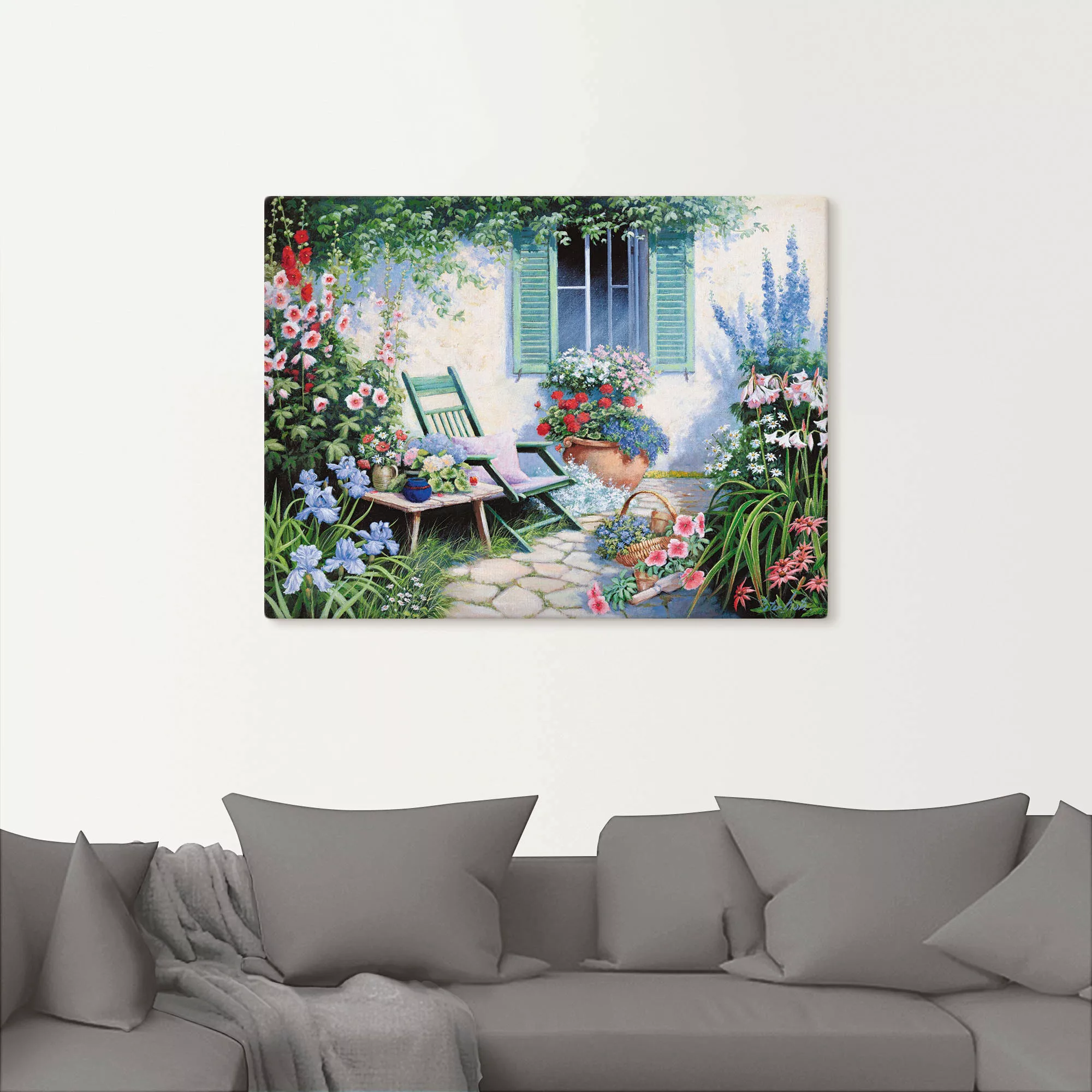 Artland Wandbild »Ein schöner Platz«, Garten, (1 St.), als Leinwandbild, Po günstig online kaufen