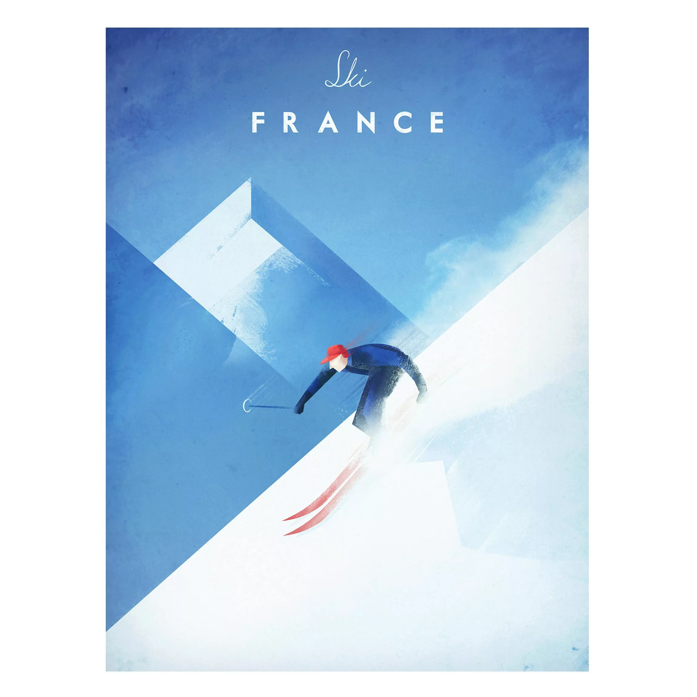 Magnettafel - Hochformat 3:4 Reiseposter - Ski in Frankreich günstig online kaufen