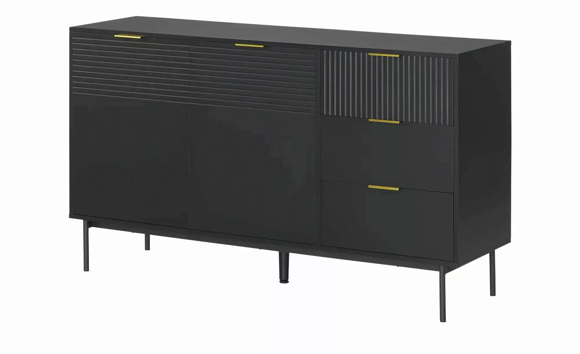 Sideboard  Nanno ¦ schwarz ¦ Maße (cm): B: 140 H: 80 T: 41.5 Kommoden & Sid günstig online kaufen