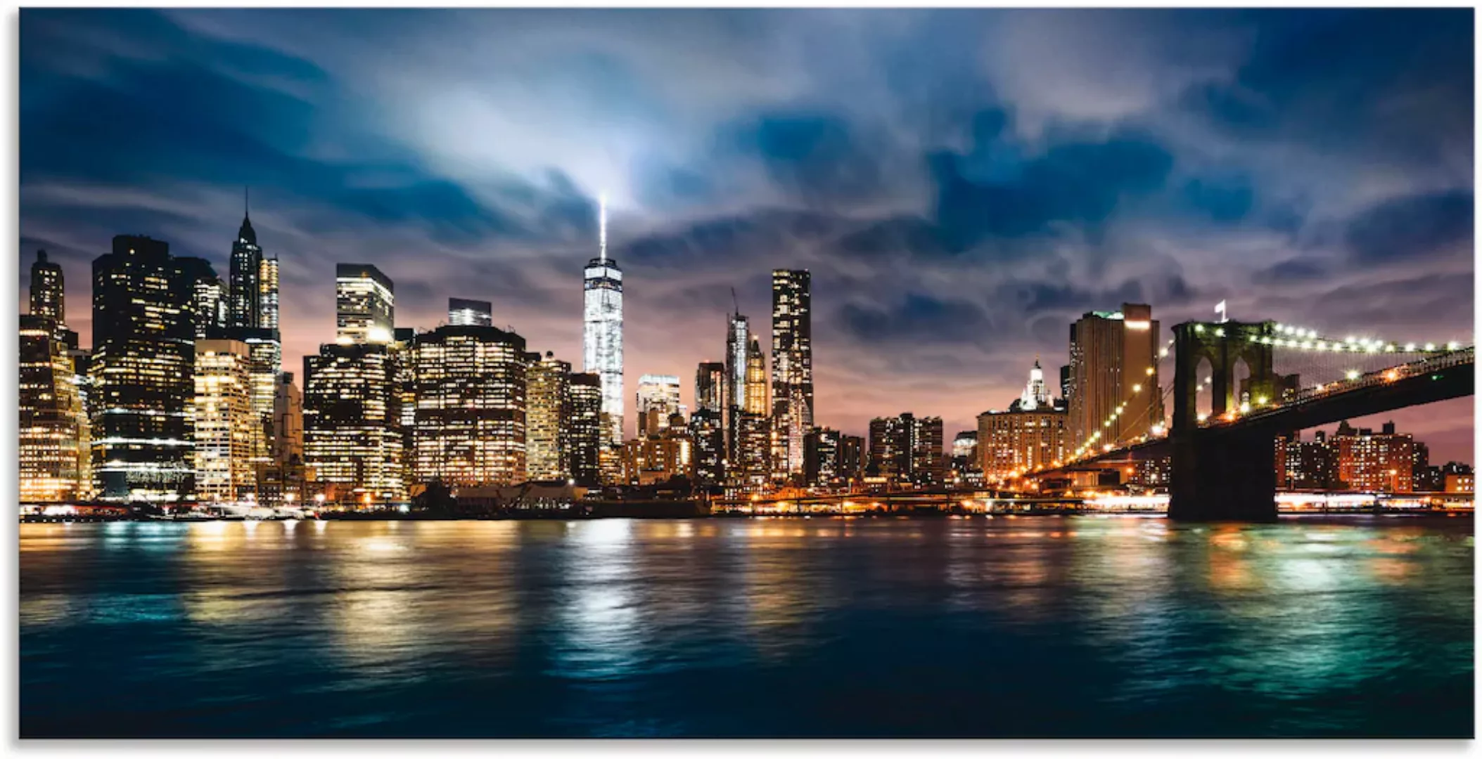 Artland Wandbild "Sonnenaufgang über Manhattan", Amerika, (1 St.), als Alub günstig online kaufen