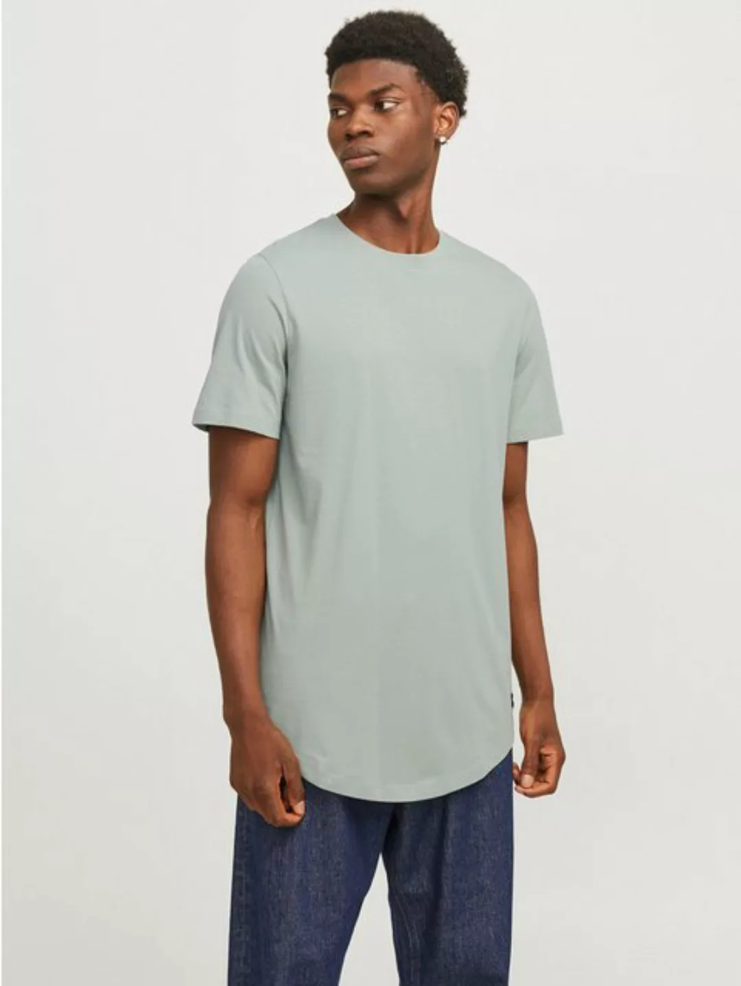 Jack & Jones Rundhalsshirt JJENOA TEE SS CREW NECK NOOS mit abgerundetem Sa günstig online kaufen