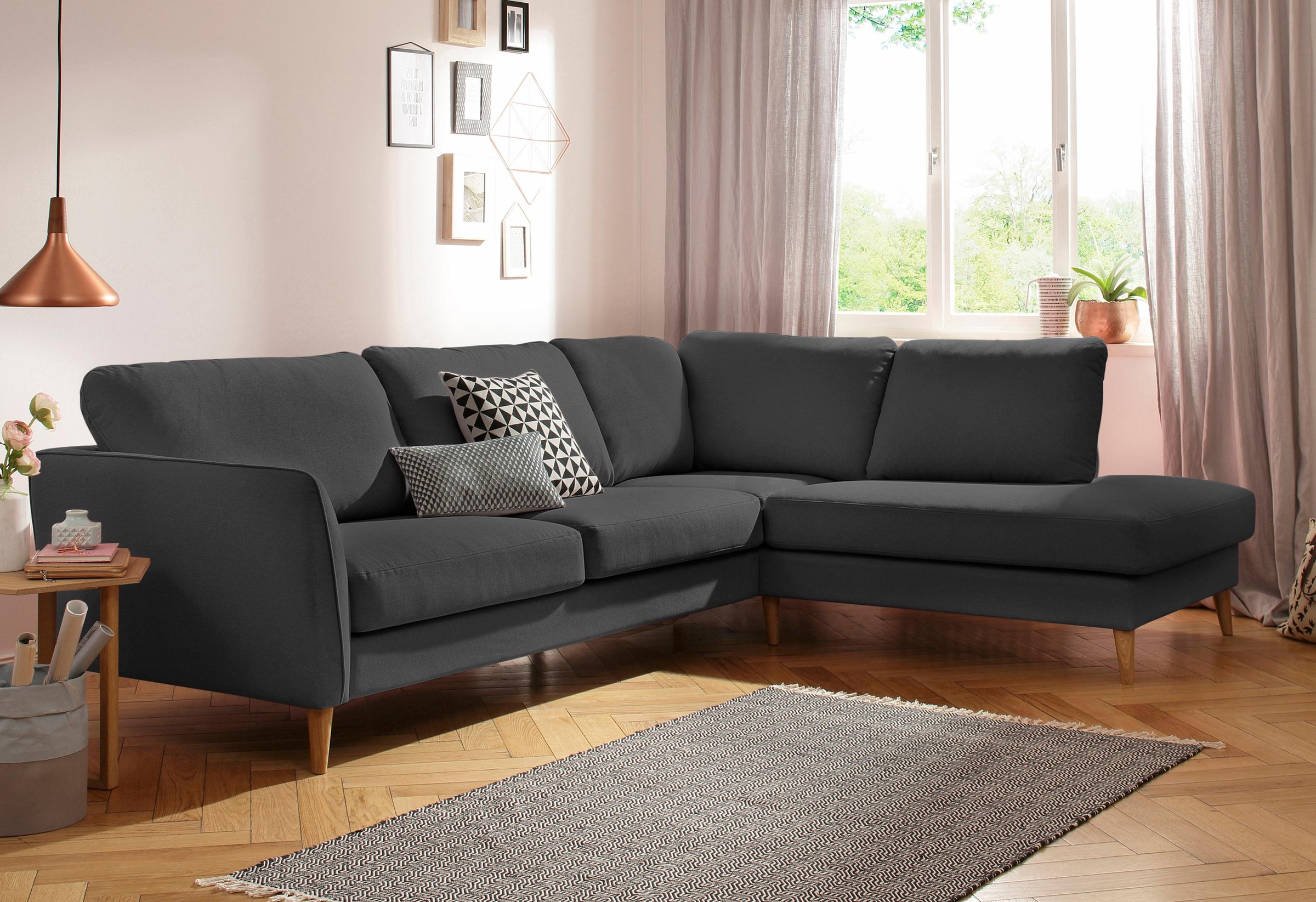 Home affaire Ecksofa "MARSEILLE 278/202 cm, L-Form, Ottom. rechts/links", m günstig online kaufen