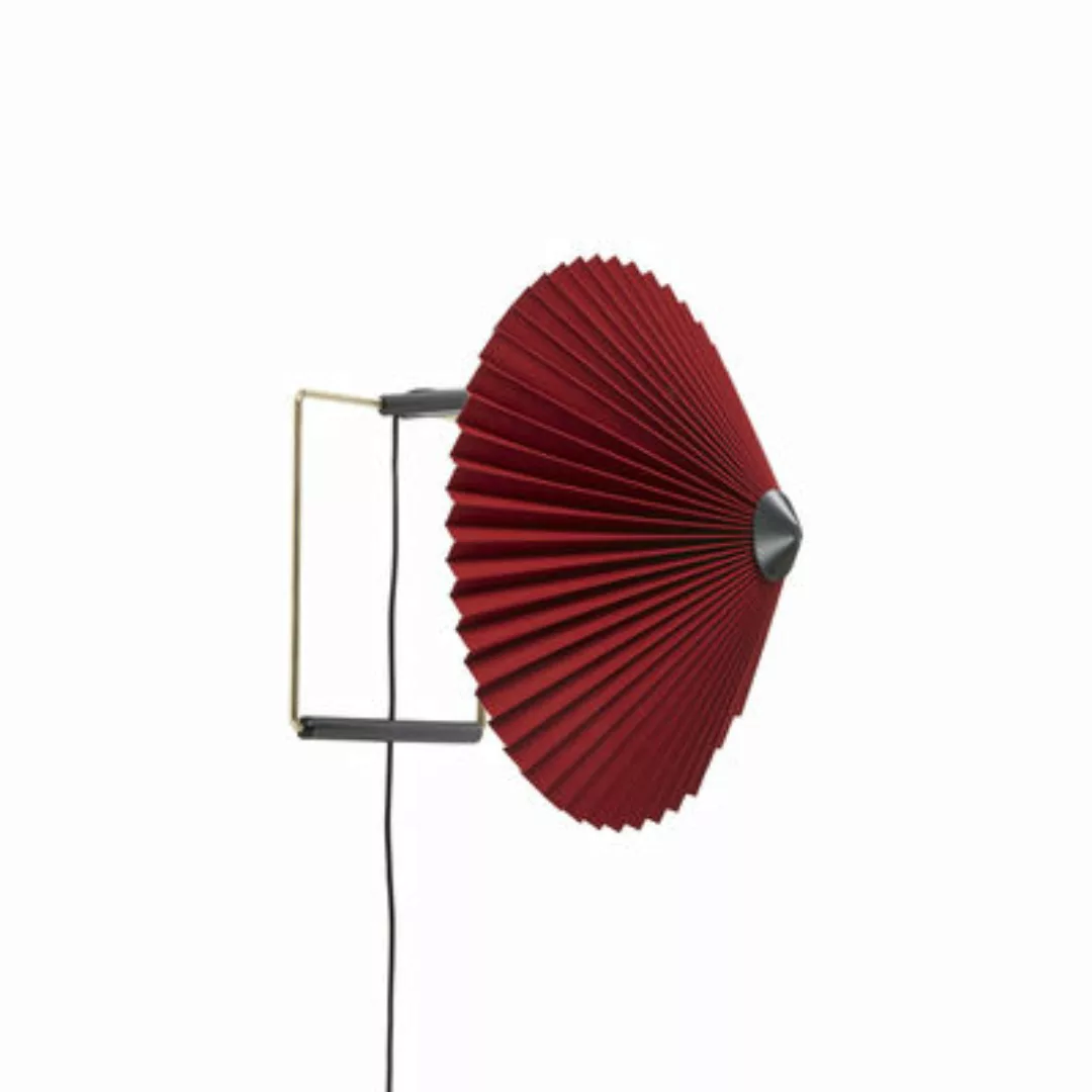 Wandleuchte mit Stromkabel Matin Small textil rot / LED - Ø 30 cm - Hay - R günstig online kaufen