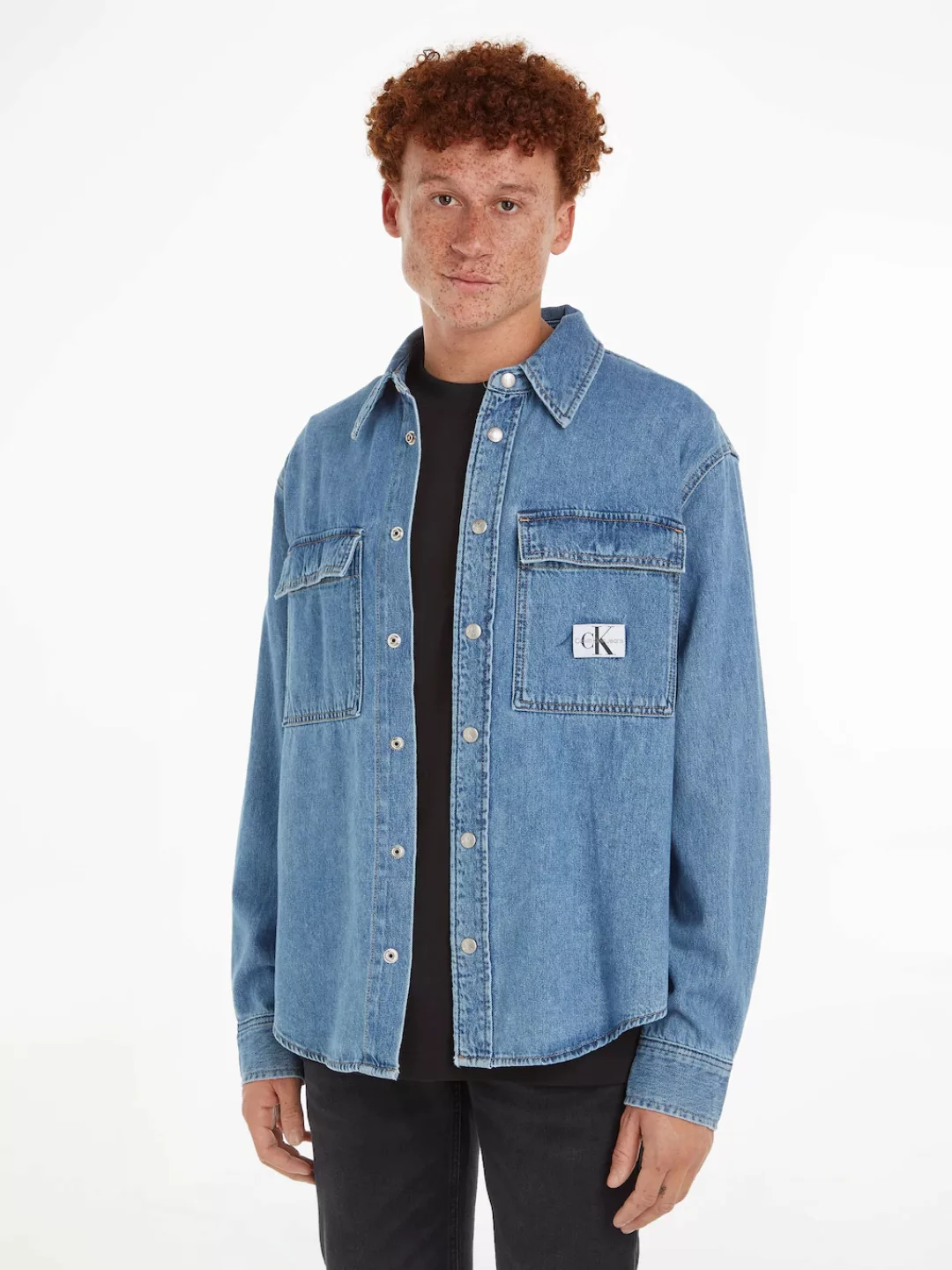 Calvin Klein Jeans Langarmhemd "RELAXED LINEAR DENIM SHIRT" günstig online kaufen