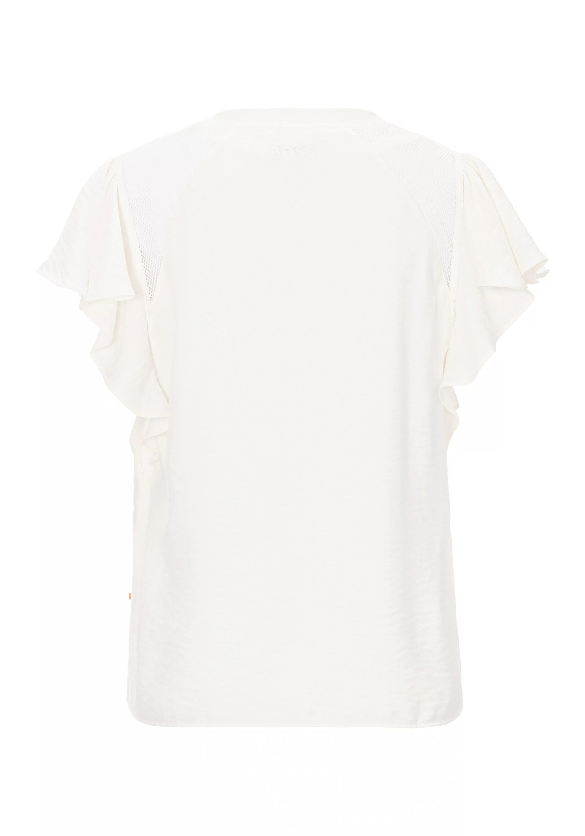BOSS ORANGE Shirtbluse C_Benissa Premium Damenmode mit Volant und Netzeinsä günstig online kaufen