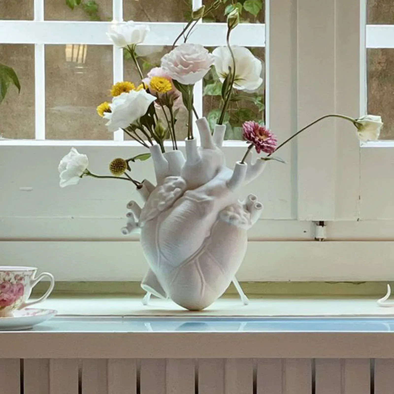 SELETTI Vase Love in Bloom, weiß, Herzform, Porzellan günstig online kaufen