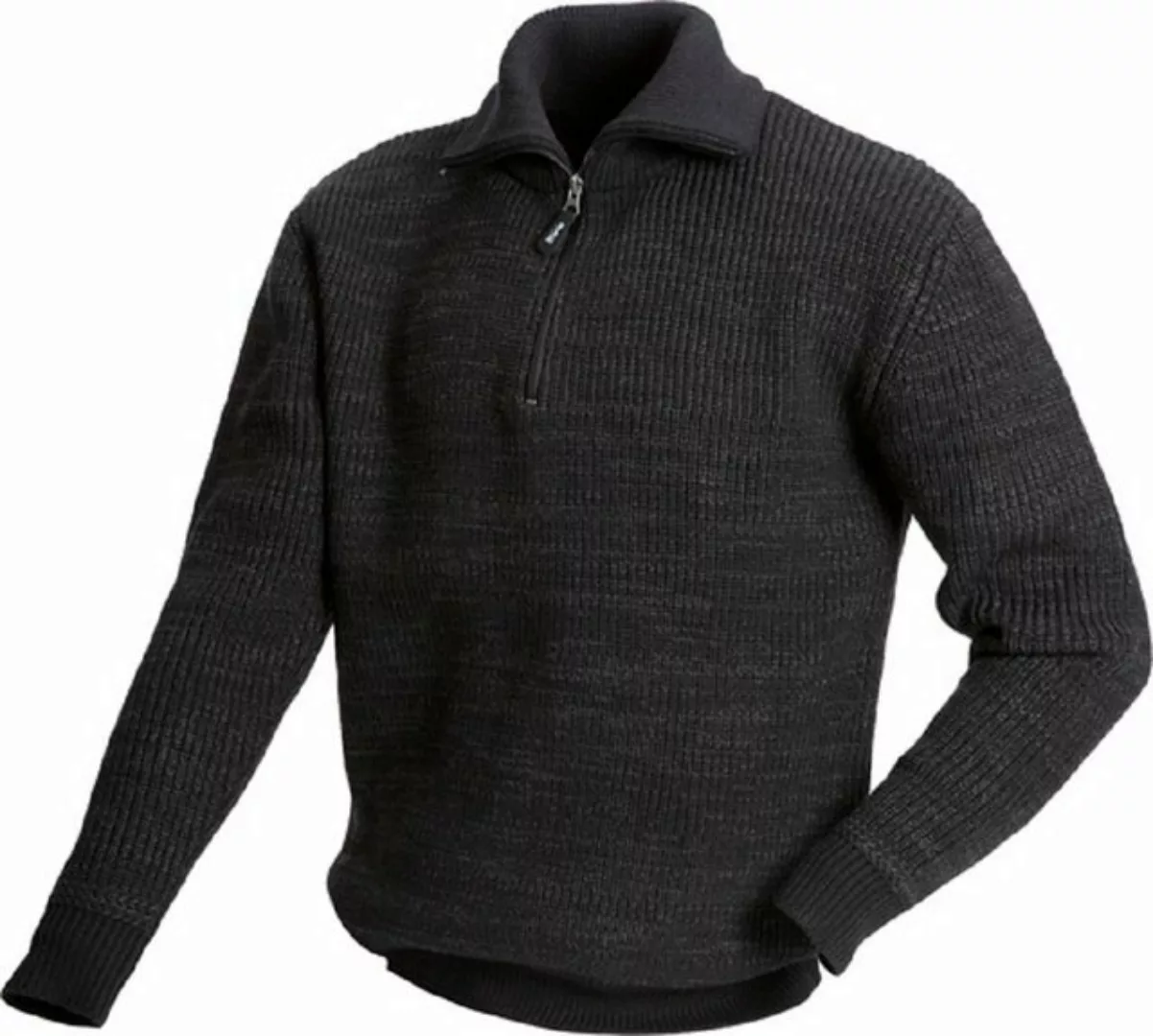 JOB Strickpullover Pullover Troyer Winter schwarz günstig online kaufen