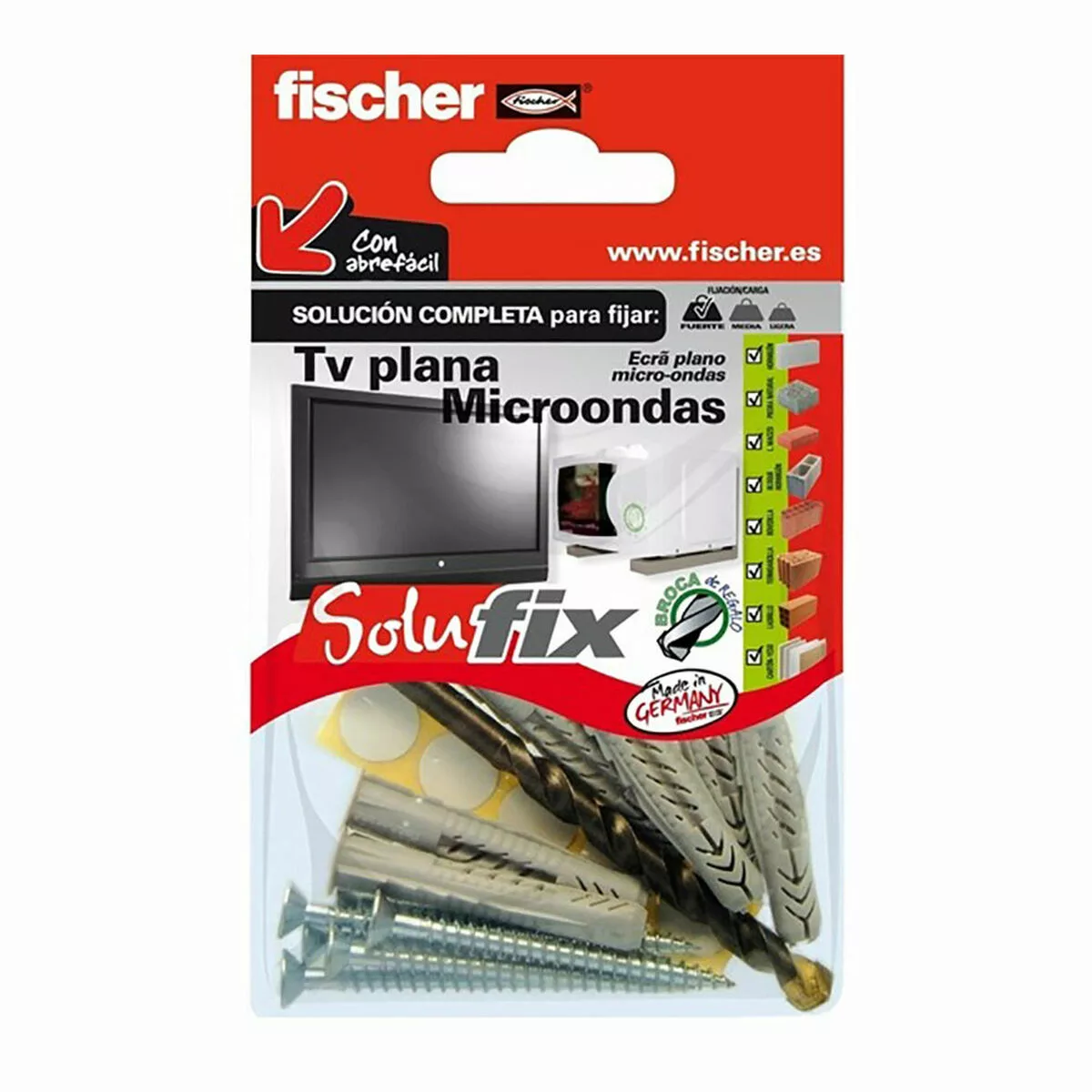 Befestigungssatz Fischer Solufix 502690 Fernseher Mikrowelle 10 Stücke günstig online kaufen