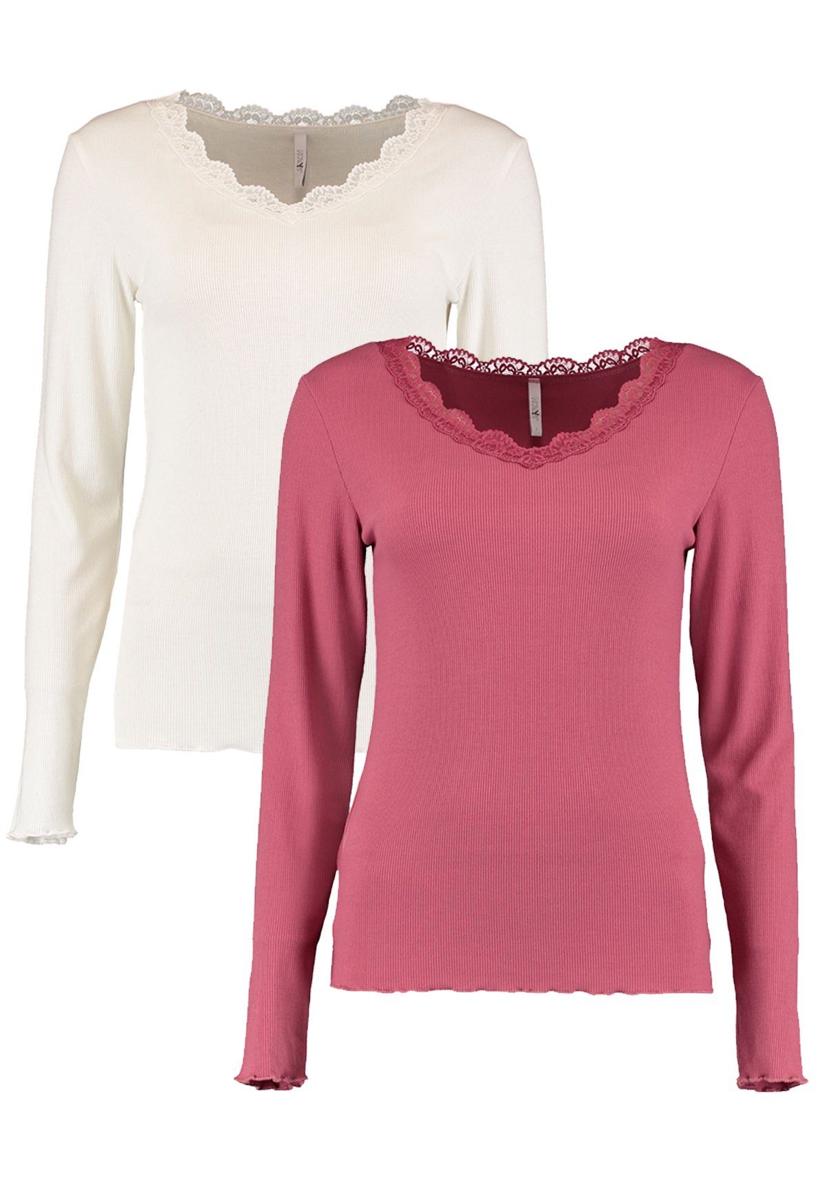 HaILY’S T-Shirt Langarm 2-er Set Spitzen günstig online kaufen