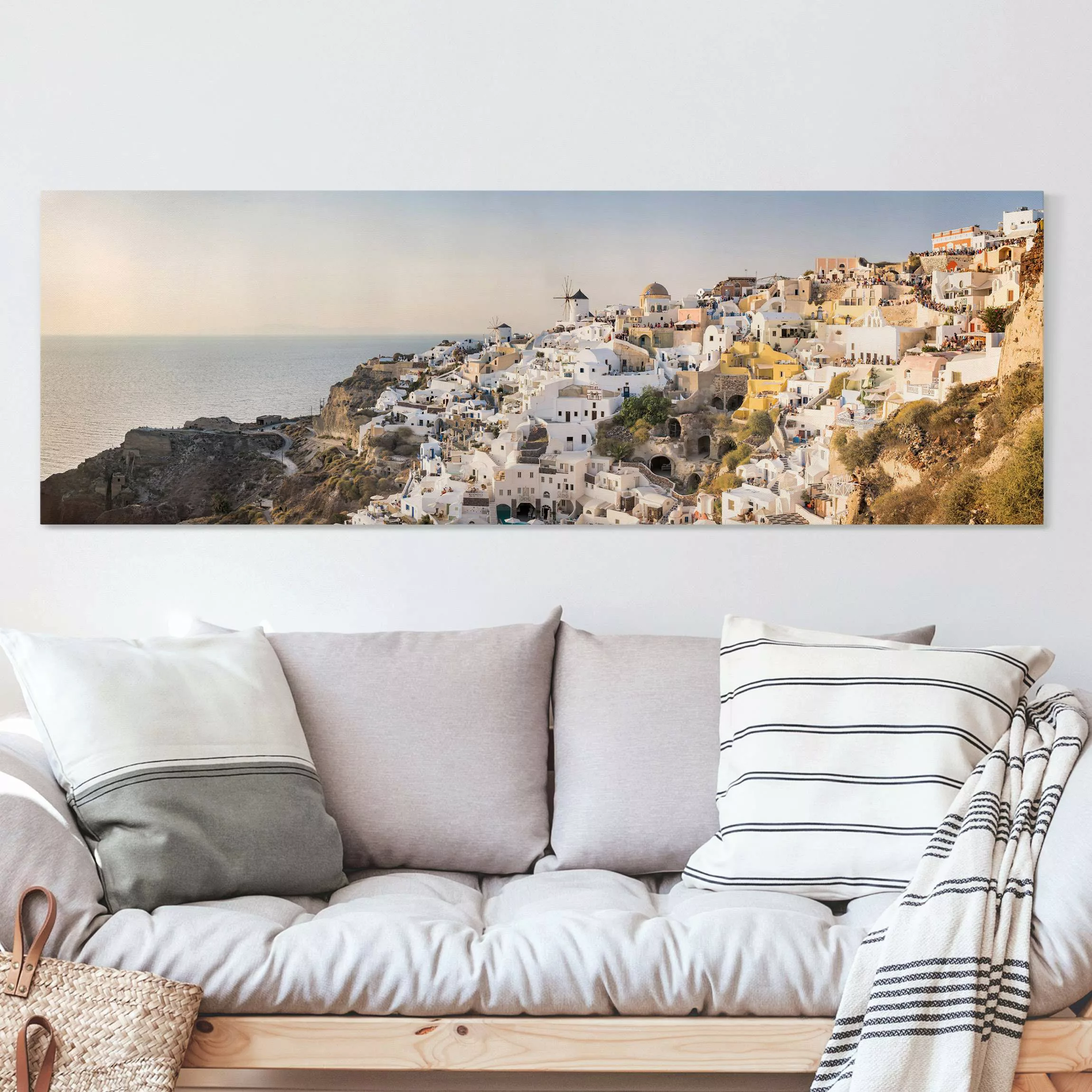 Leinwandbild Oia Panorama günstig online kaufen