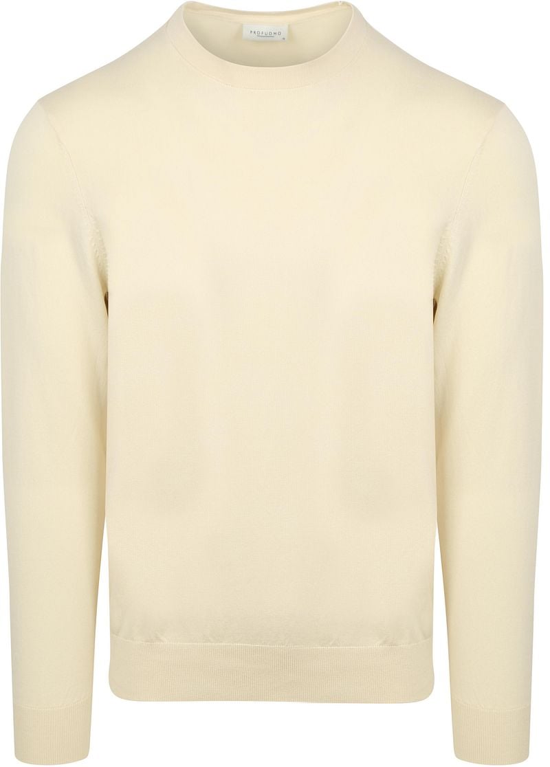 Profuomo Pullover Luxury Off White - Größe L günstig online kaufen