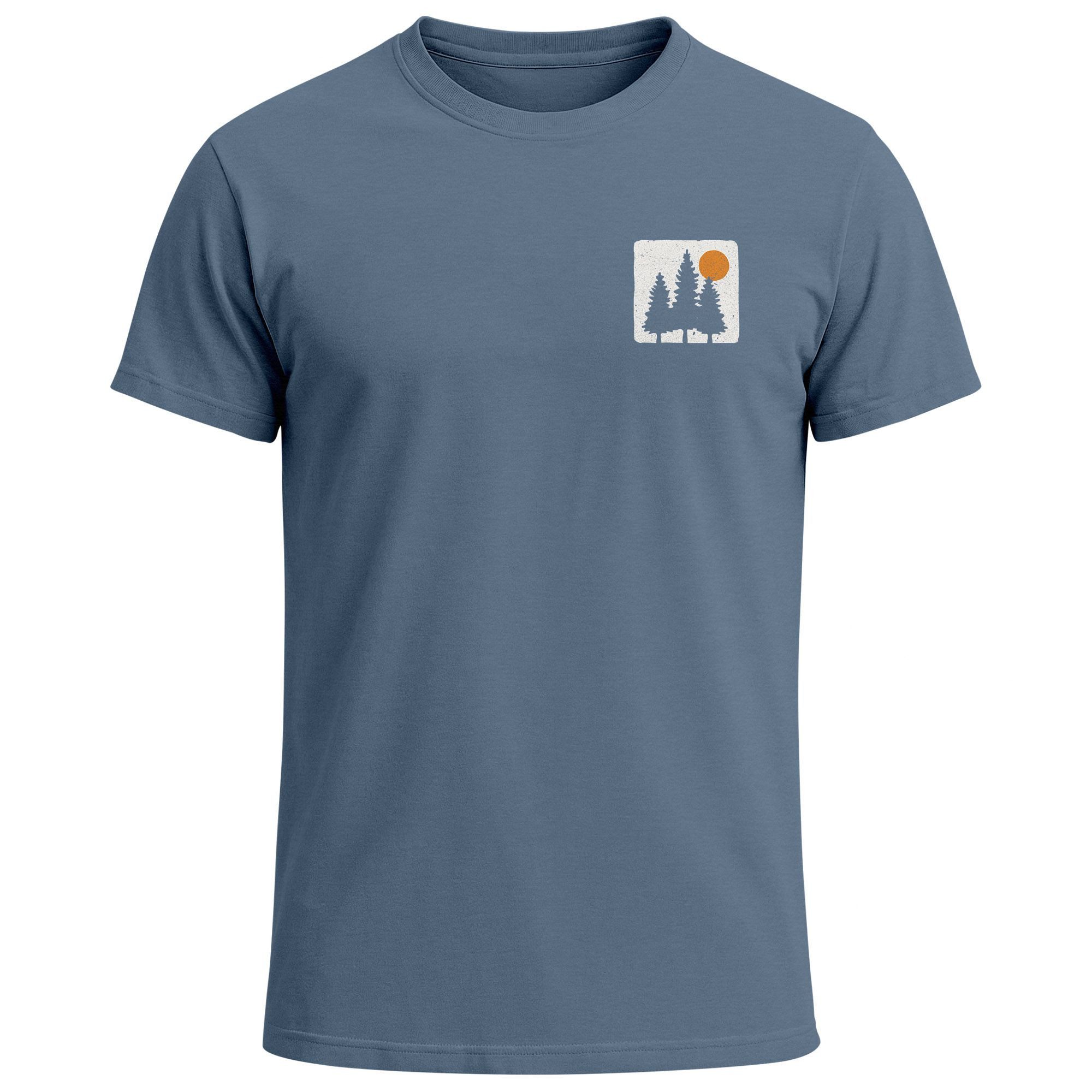 Neverless Print-Shirt Herren T-Shirt mit Wald-Logo günstig online kaufen
