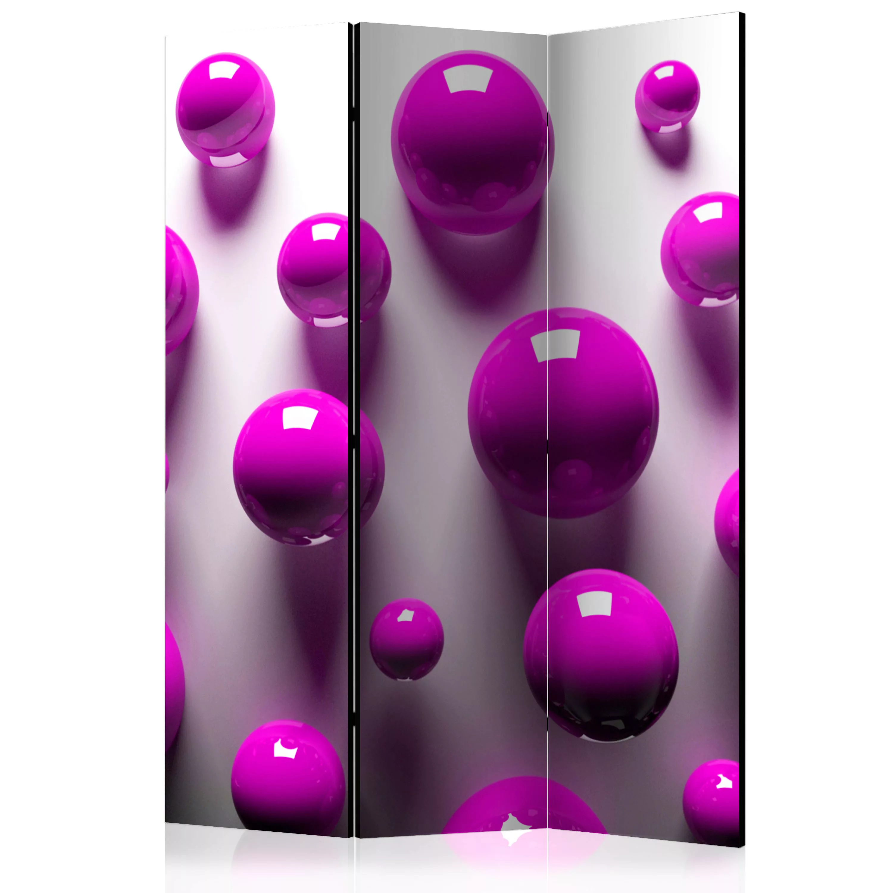 3-teiliges Paravent - Purple Balls [room Dividers] günstig online kaufen