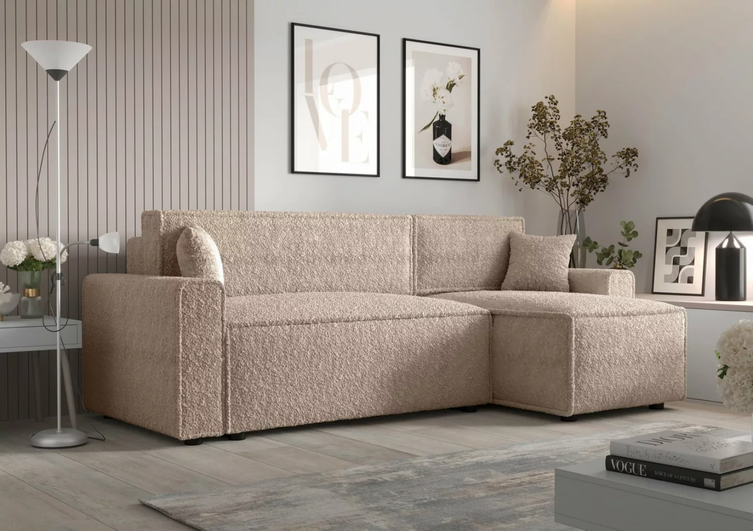 ALTDECOR Ecksofa MIR-BIS, Couch mit Schlaffunktion, Stauraum Wohnlandschaft günstig online kaufen