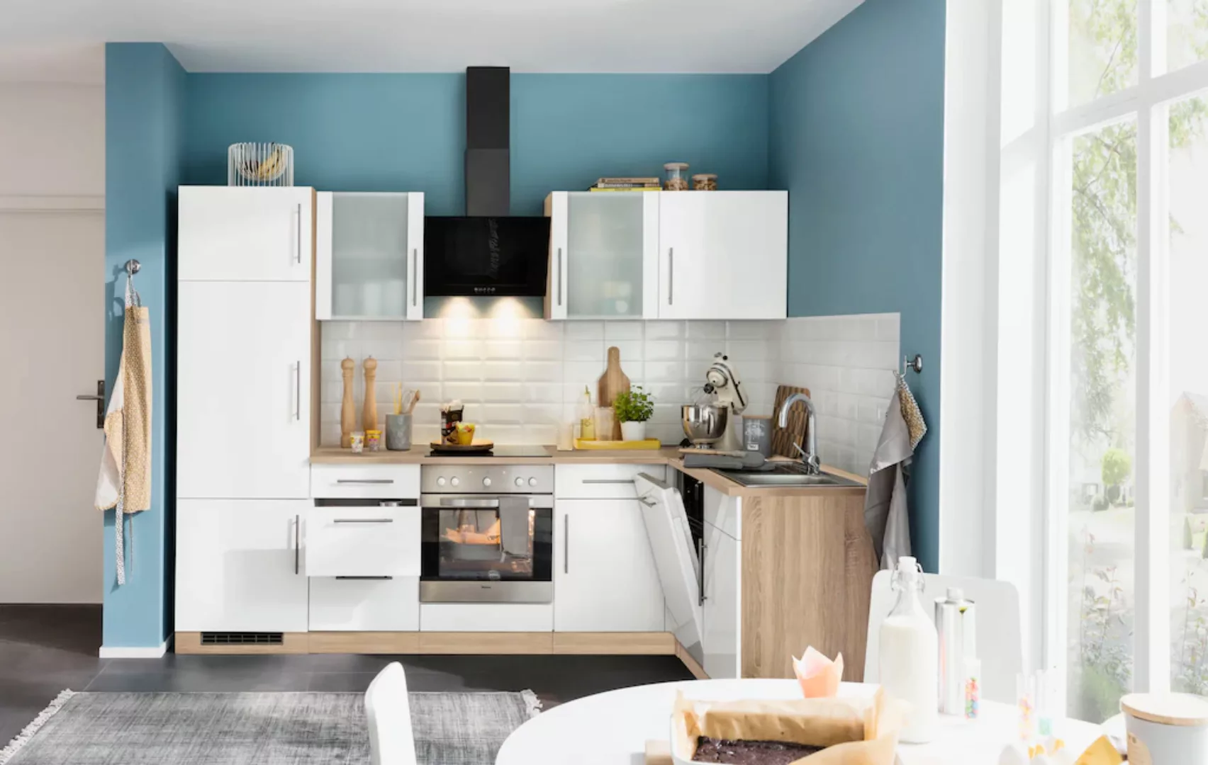 wiho Küchen Winkelküche "Cali", ohne E-Geräte, Stellbreite 280 x 170 cm günstig online kaufen