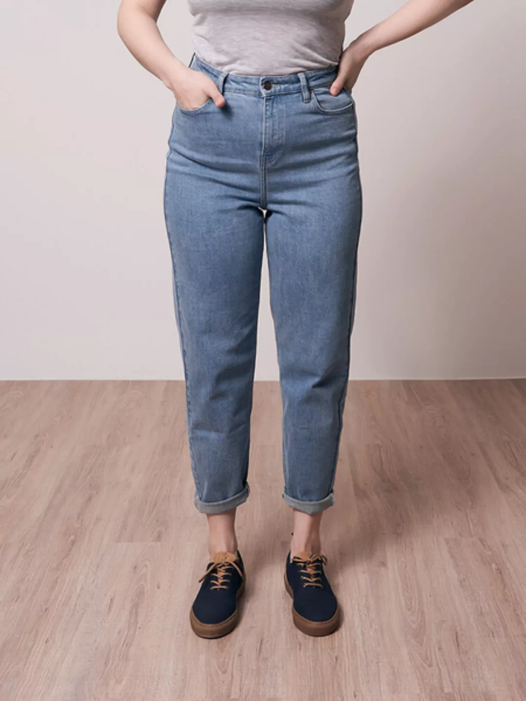 Moms Jeans Lyocell (Tencel) Damen Recycelt Blau günstig online kaufen