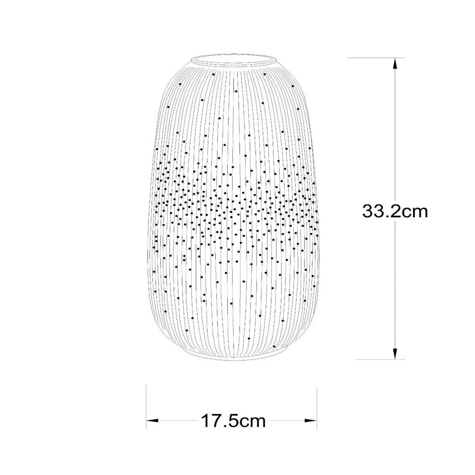 Tischleuchte Flores, Ø 17,5 cm, Porzellan, weiß, E14 günstig online kaufen