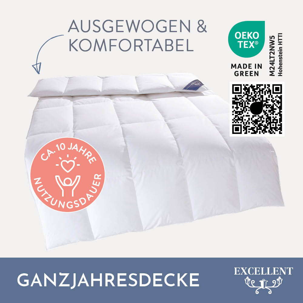 Excellent Daunenbettdecke »VENEDIG, Bettdecken für Sommer und Winter, Decke günstig online kaufen