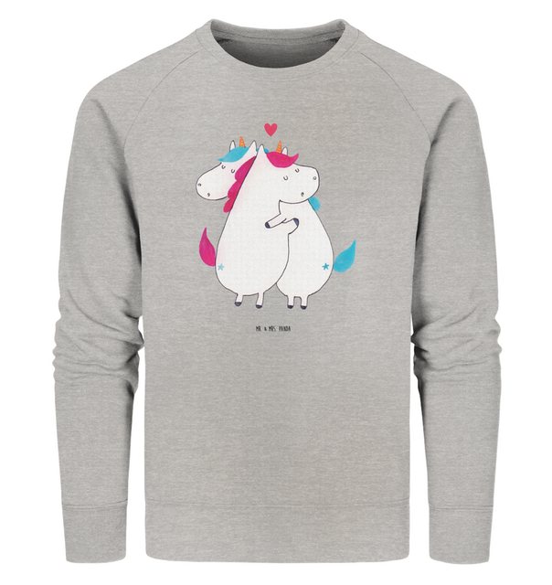 Mr. & Mrs. Panda Longpullover Größe XL Einhorn Mitteilung - Heather Grey - günstig online kaufen