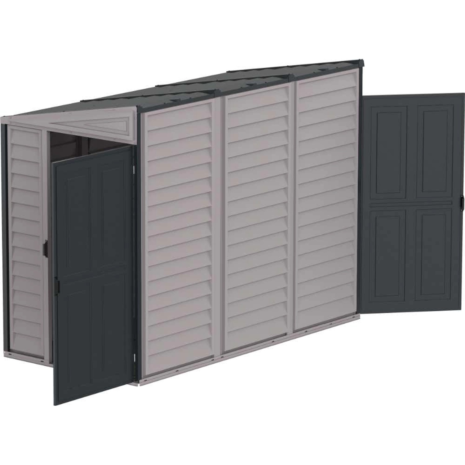 Duramax Kunststoff-Gerätehaus 1,2x2,4m in Grau günstig online kaufen