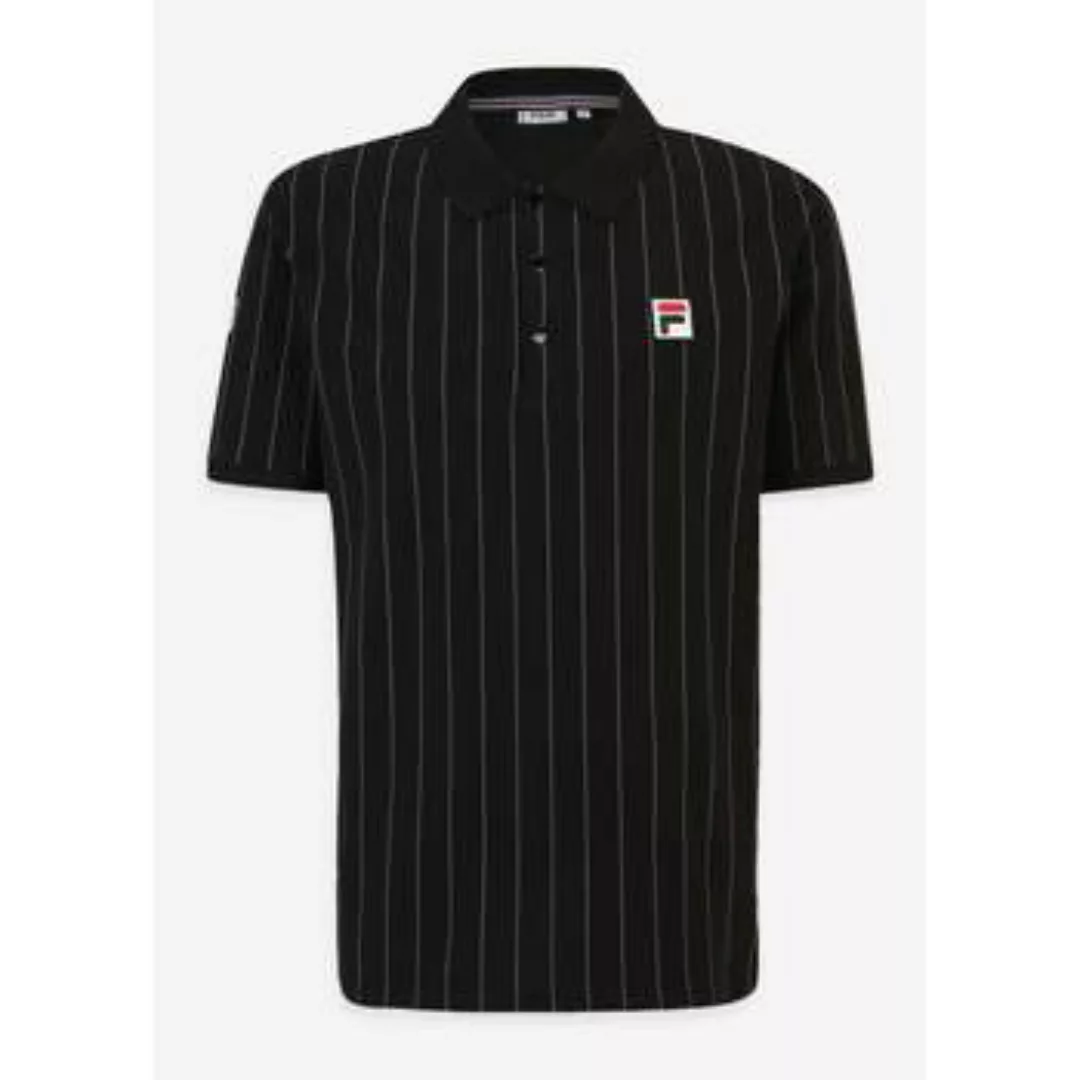 Fila  T-Shirts & Poloshirts Linter striped polo shirt - black iron gate str günstig online kaufen