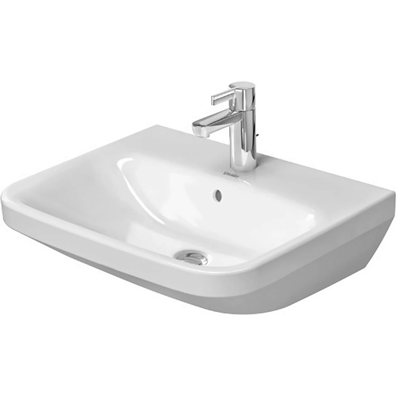 Duravit Waschbecken DuraStyle 55 cm Weiß mit Überlauf 1 Hahnloch WonderGlis günstig online kaufen