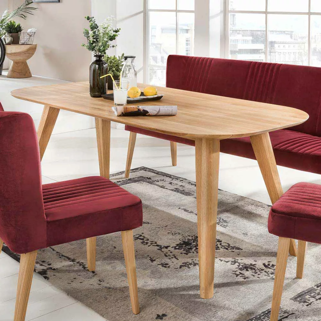 Massivholztisch aus Eiche natur geölt oval günstig online kaufen