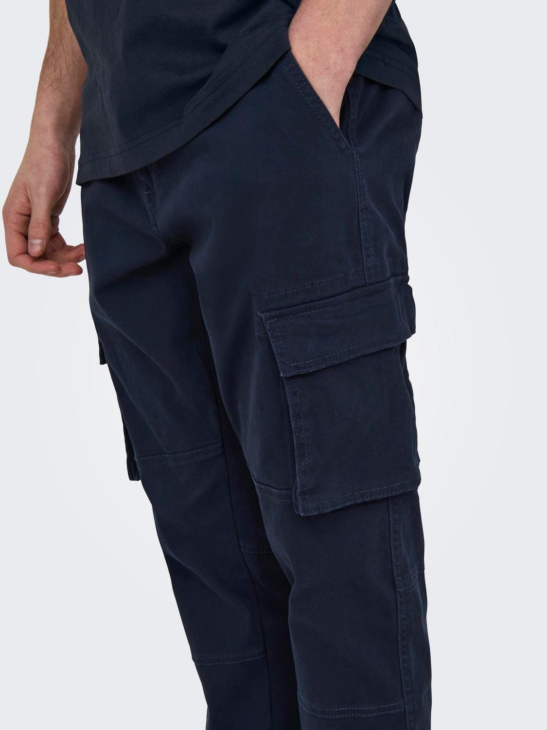 Only & Sons Herren Cargo Hose ONSCAM STAGE 6687 - Tapered Fit - Grau günstig online kaufen