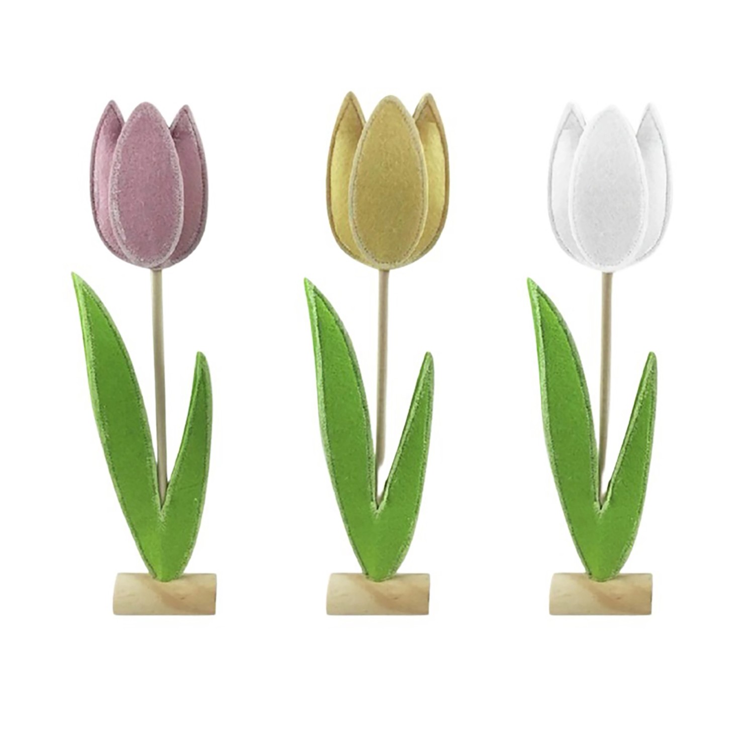 Boltze Dekoaufsteller Tulip 3-fach Sortiert 58 cm x 6 cm x 13 cm Multicolor günstig online kaufen