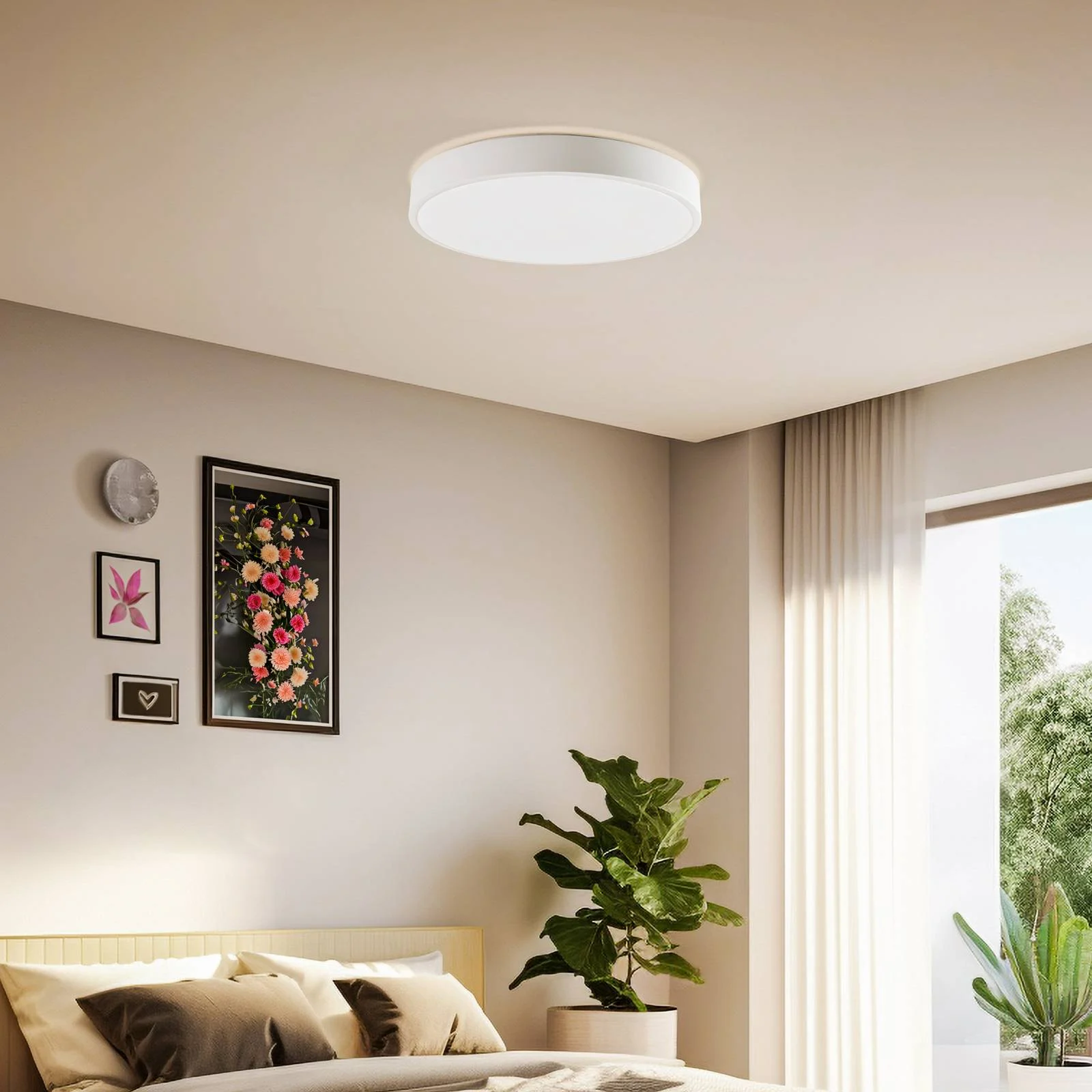 Lindby Smart LED-Deckenlampe Innes weiß Ø 38 cm RGB CCT Tuya günstig online kaufen