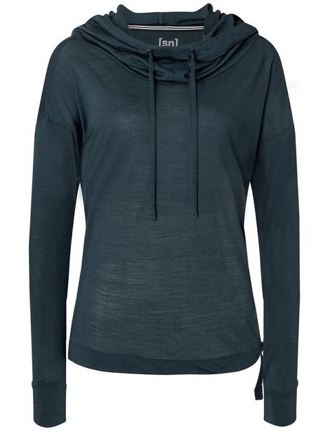 SUPER.NATURAL Hoodie für Damen aus Merino W FUNNEL HOODIE leichtes Longslee günstig online kaufen