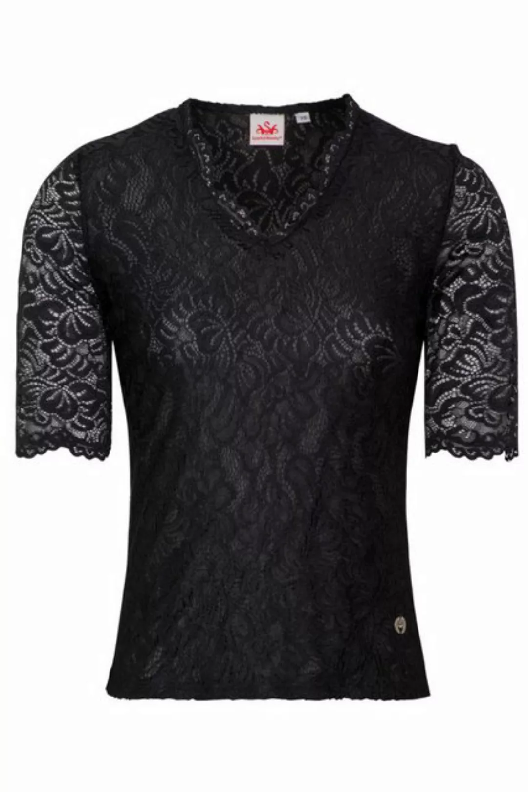Spieth & Wensky Trachtenbluse Blusenshirt - ARKTIS - schwarz, weiß günstig online kaufen