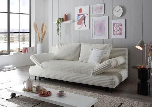 ED EXCITING DESIGN Schlafsofa "Sunny", mit Bettkasten, Armteilverstellung & günstig online kaufen