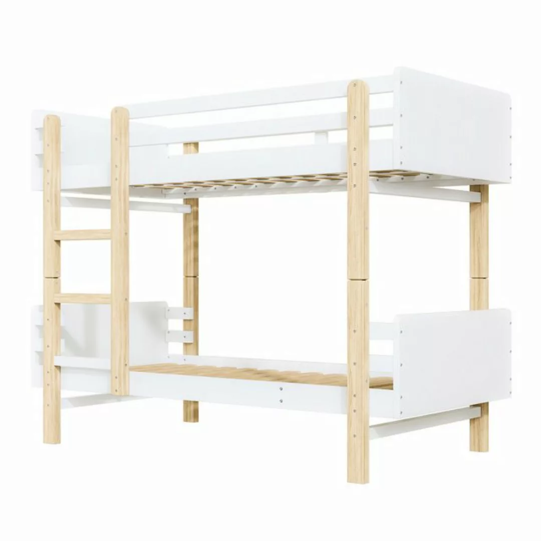 Rutaqian Stapelbett Kinderbett Etagenbett 90 x 190cm, Bettrahmen aus Massiv günstig online kaufen