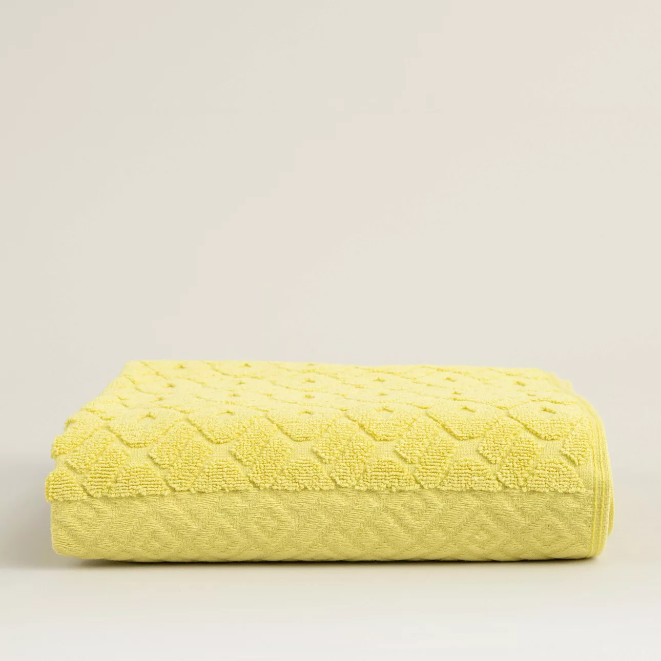 Badetuch Lattice 70x140 cm sunny yellow, 70 x 140 cm günstig online kaufen