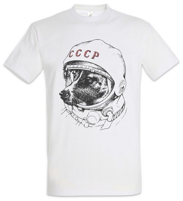 Urban Backwoods Print-Shirt Space Dog Laika Herren T-Shirt Rakete Raumschif günstig online kaufen