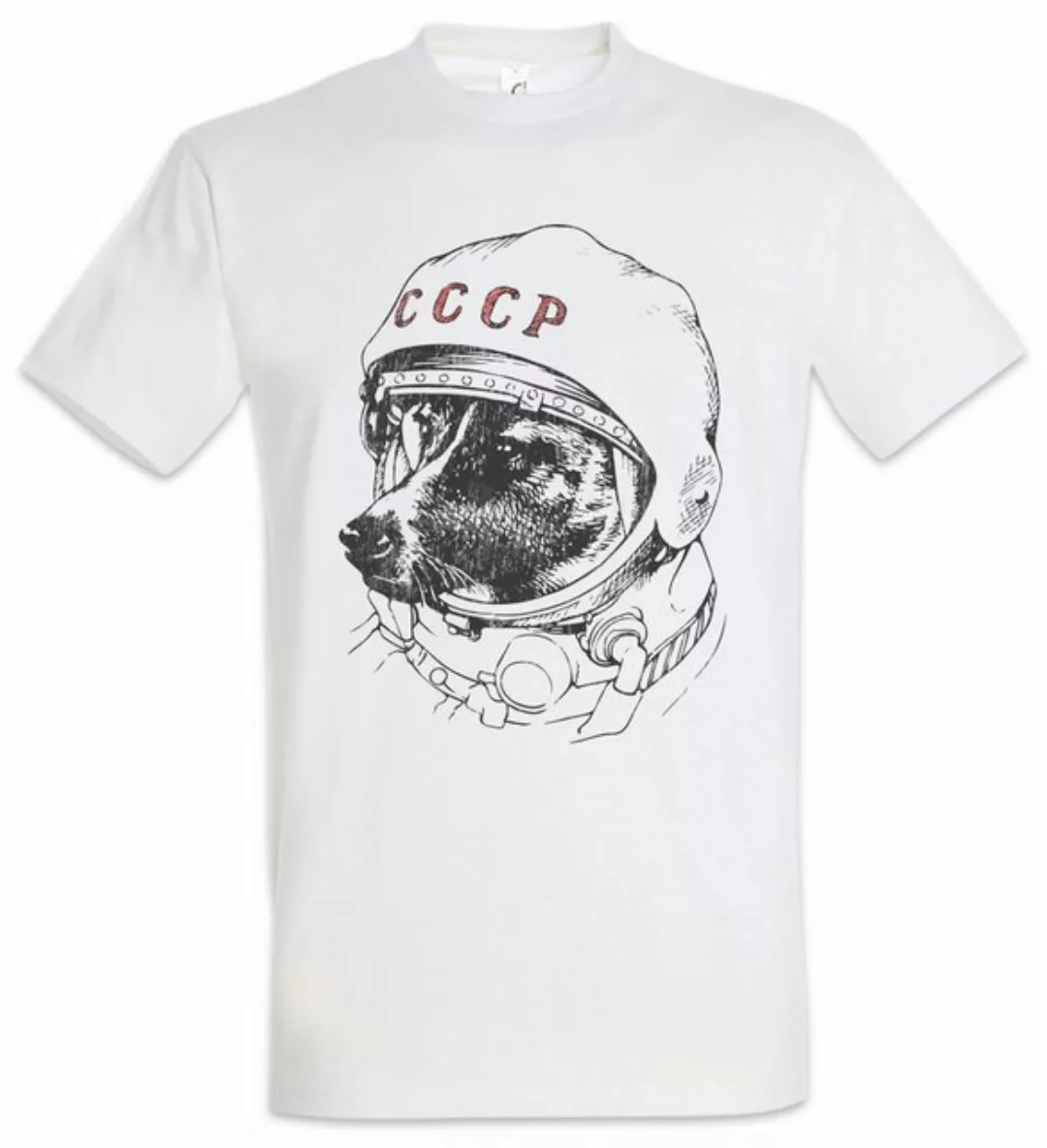 Urban Backwoods Print-Shirt Space Dog Laika Herren T-Shirt Rakete Raumschif günstig online kaufen