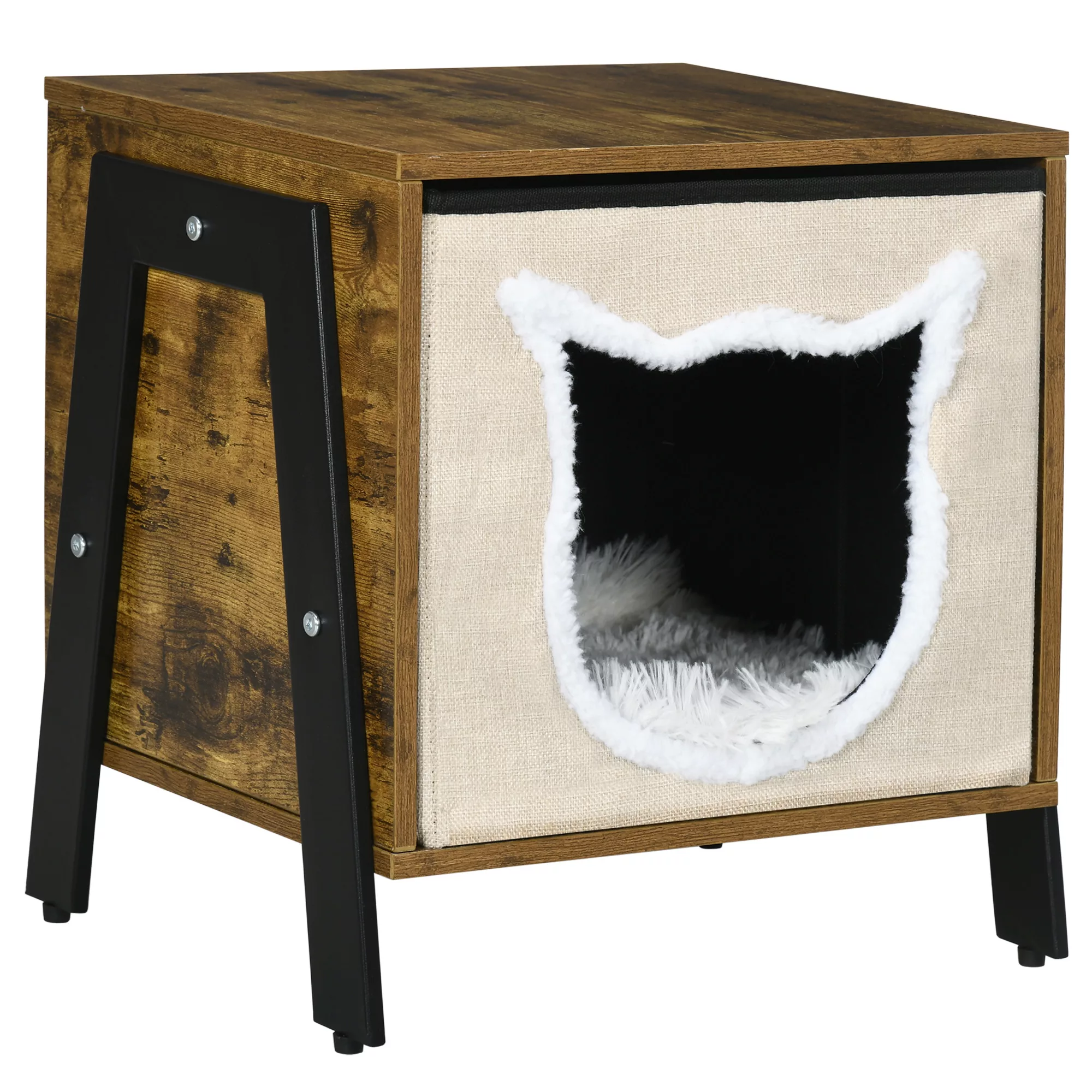 PawHut Katzenhöhle Katzenbett Katzenhaus mit Kissen und Verstellbarer Fuß f günstig online kaufen