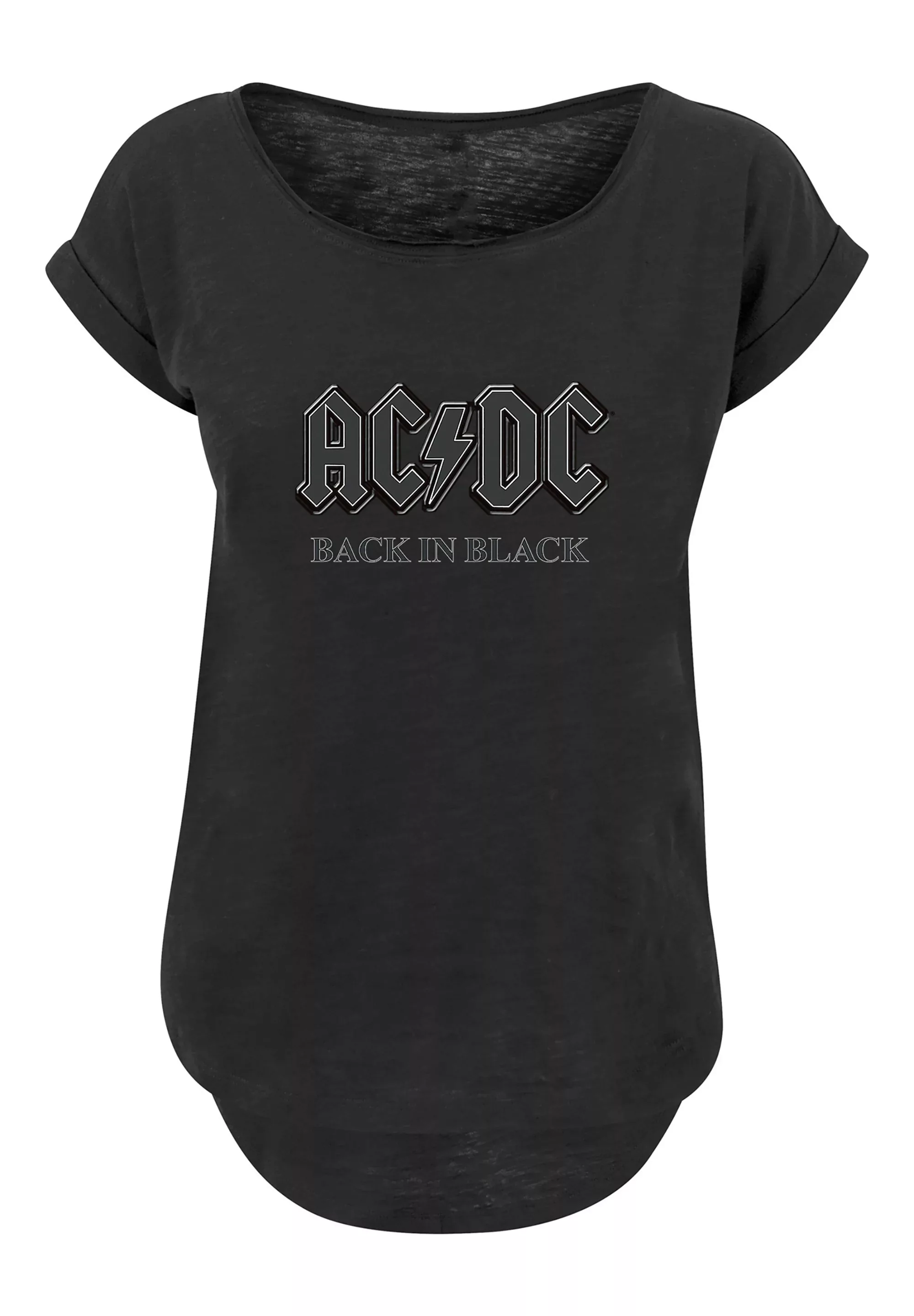 F4NT4STIC T-Shirt "AC/DC Back in Black", Damen,Premium Merch,Lang,Longshirt günstig online kaufen