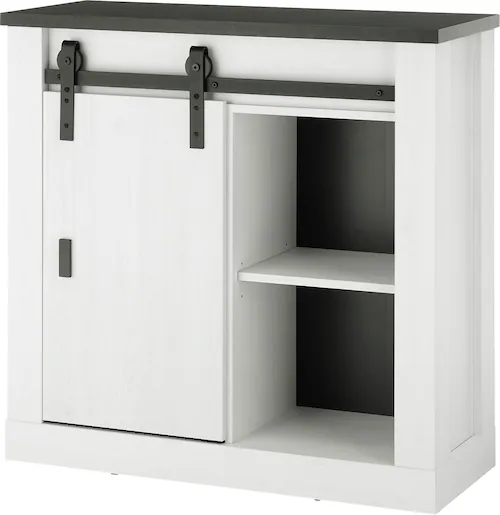 Home affaire Regal »SHERWOOD«, modernes Holz Dekor, mit Scheunentorbeschlag günstig online kaufen