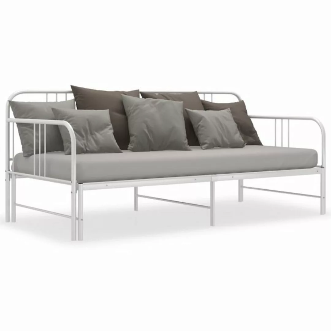 DOTMALL Bettgestell Ausziehsofa Bettgestell Grau Metall 90x200 cm günstig online kaufen