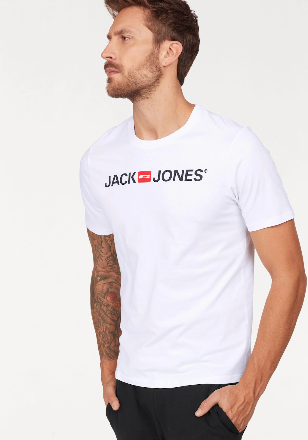 Jack & Jones T-Shirt "LOGO TEE CREW NECK" günstig online kaufen