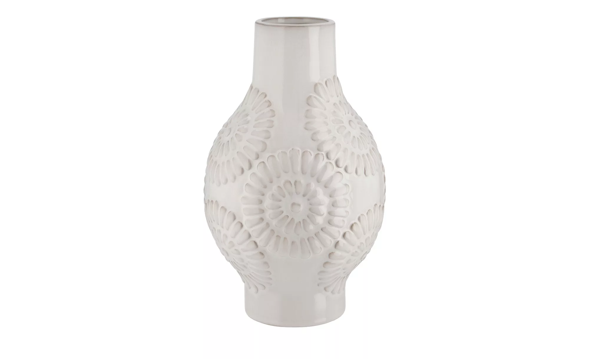 Vase ¦ weiß ¦ Steinzeug ¦ Maße (cm): H: 28,5  Ø: 17.5 Accessoires > Vasen - günstig online kaufen