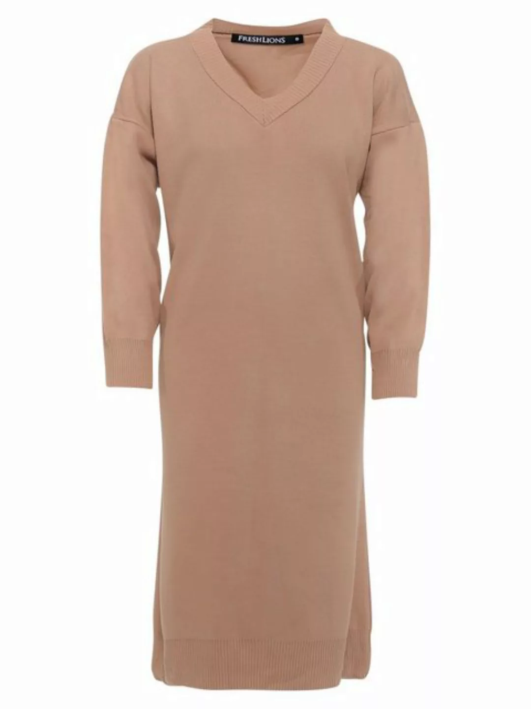 Freshlions Strickkleid Strick Kleid 'RAHEL' Camel Onesize günstig online kaufen