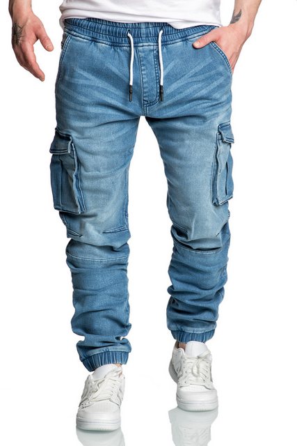 Amaci&Sons Cargojeans ALSIP Sweathose im Denim Look Herren Sweathose in Str günstig online kaufen