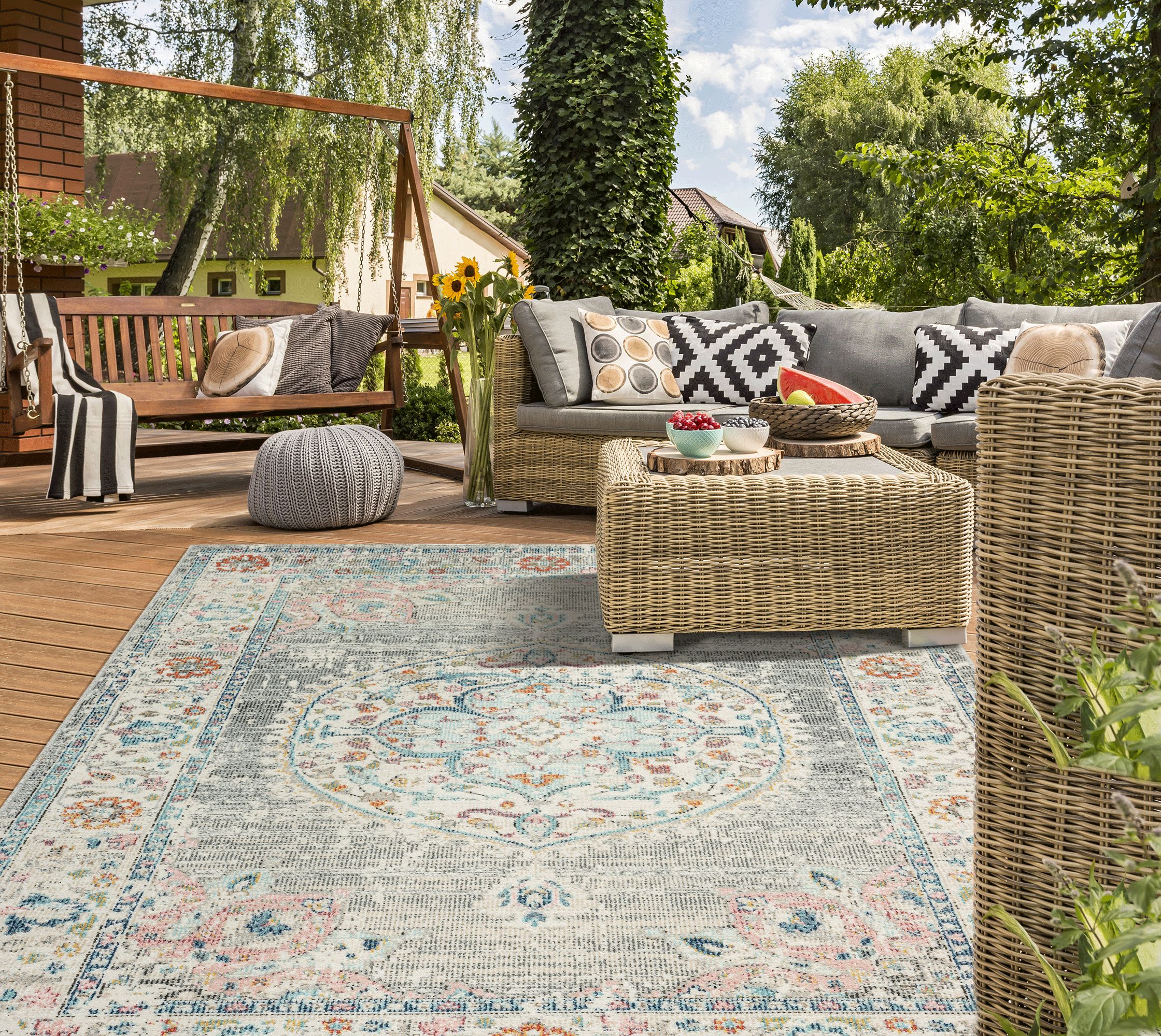 the carpet Teppich »Palma Orient«, rechteckig, Outdoor moderner robuster In günstig online kaufen