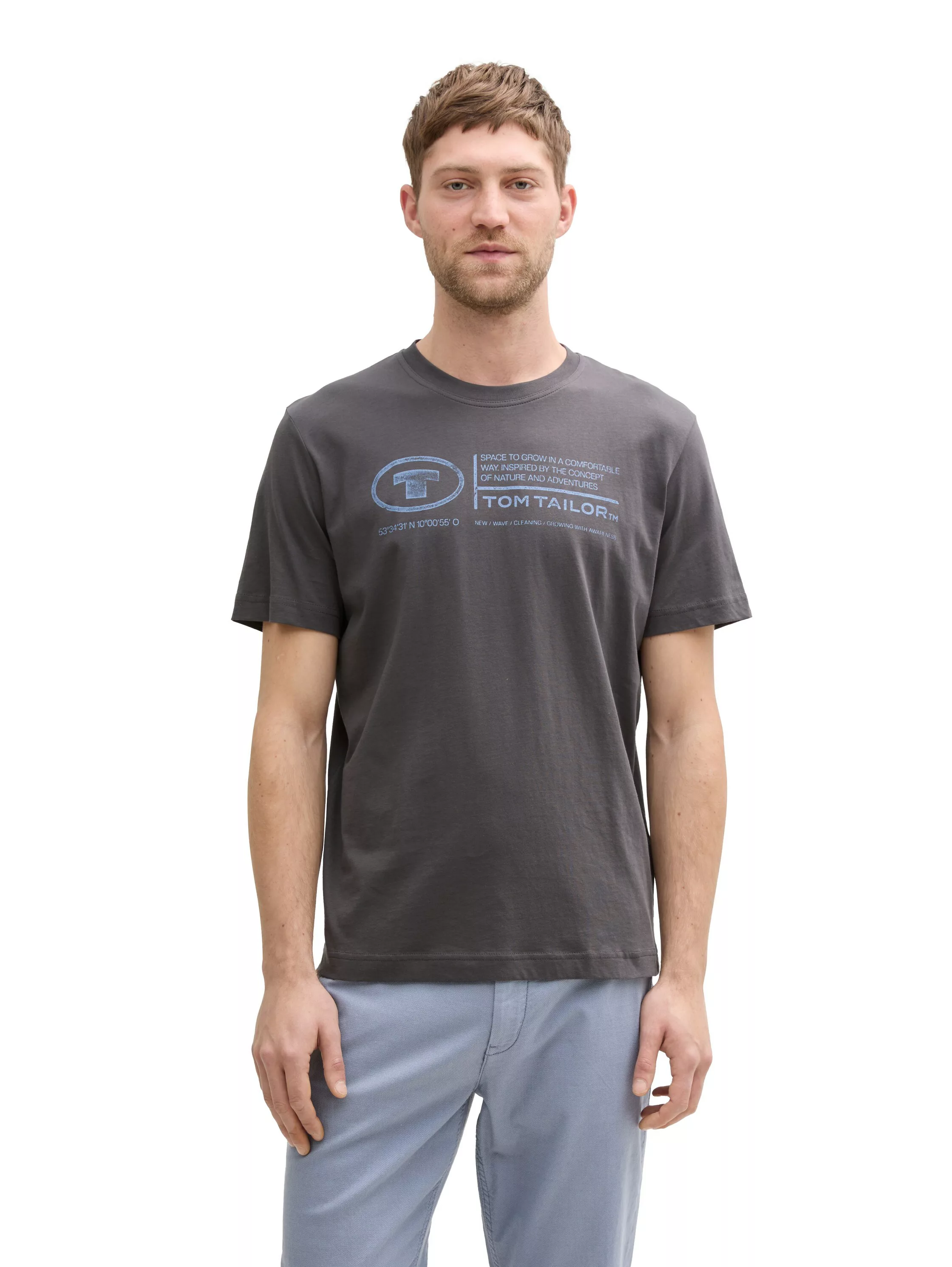 TOM TAILOR T-Shirt, (Packung, 2 tlg.), mit Logo Print günstig online kaufen