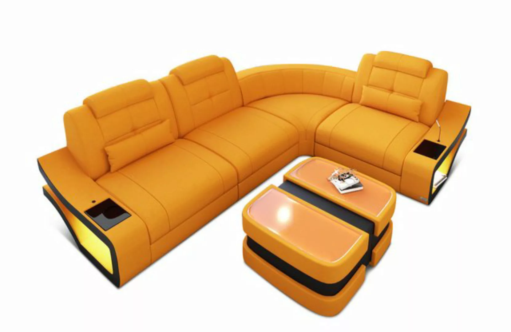 Sofa Dreams Ecksofa Polster Stoff Couch Sofa Elena L Form M Stoffsofa Mikro günstig online kaufen